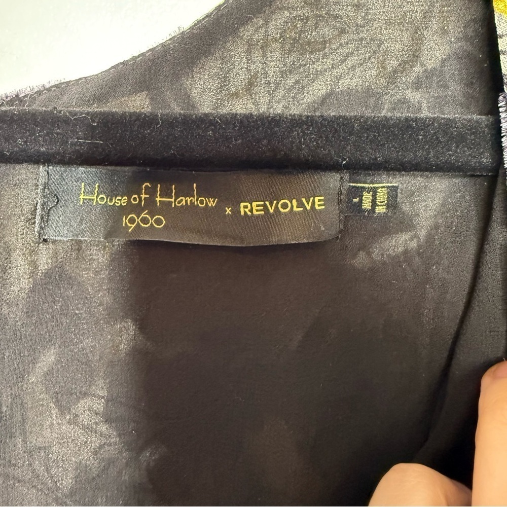 House of Harlow 1960 X Revolve Juniper Dress in Antoinette Floral Velvet Large - Picture 3 of 11